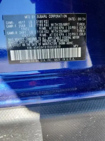 2024 SUBARU CROSSTREK WILDERNESS  