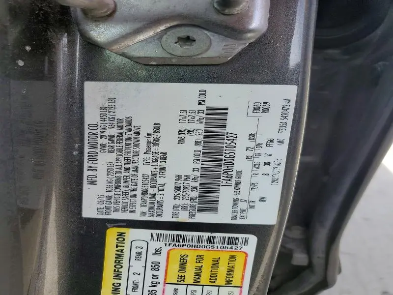 2016 FORD FUSION SE  
