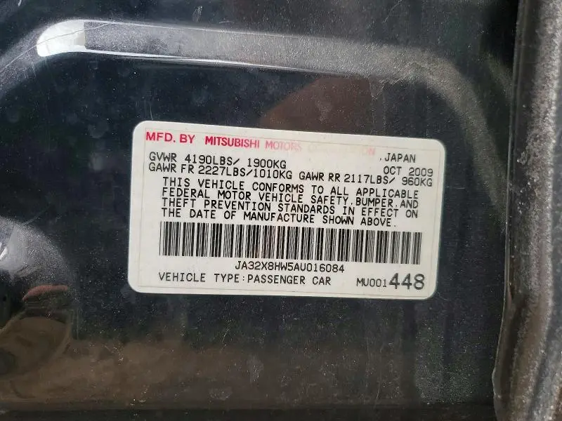 2010 MITSUBISHI LANCER GTS  