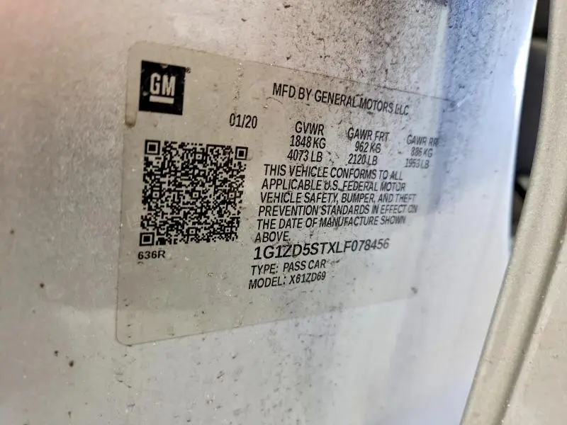 2020 CHEVROLET MALIBU LT  