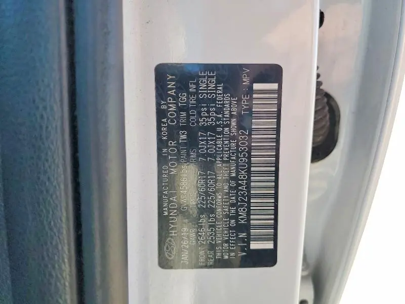 2019 HYUNDAI TUCSON SE  