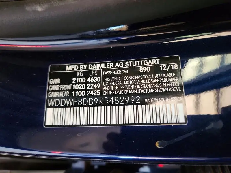 2019 MERCEDES-BENZ C 300  