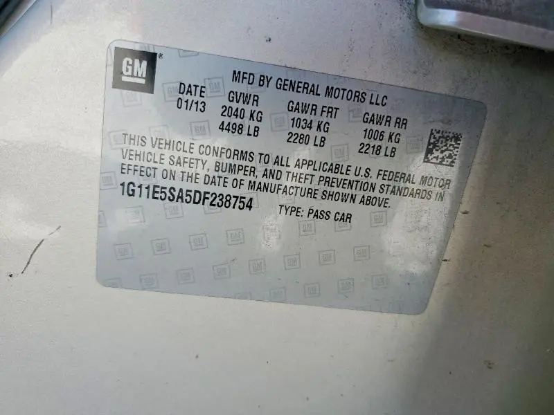 2013 CHEVROLET MALIBU 2LT  