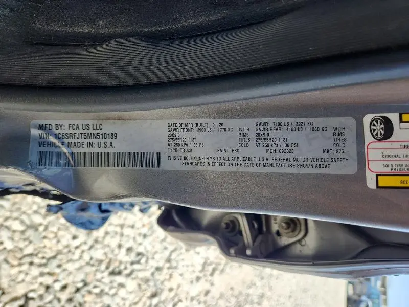2021 RAM 1500 LARAMIE  