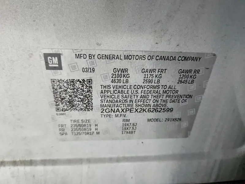 2019 CHEVROLET EQUINOX PREMIER  