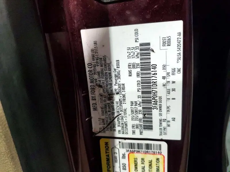 2013 FORD FUSION SE  