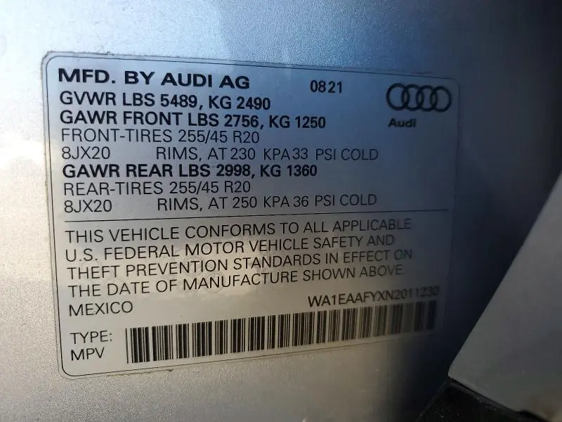 2022 AUDI Q5 PREMIUM PLUS 45  