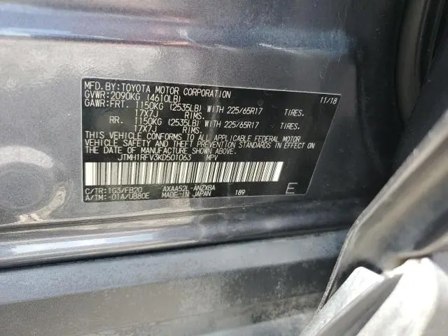 2019 TOYOTA RAV4 LE  
