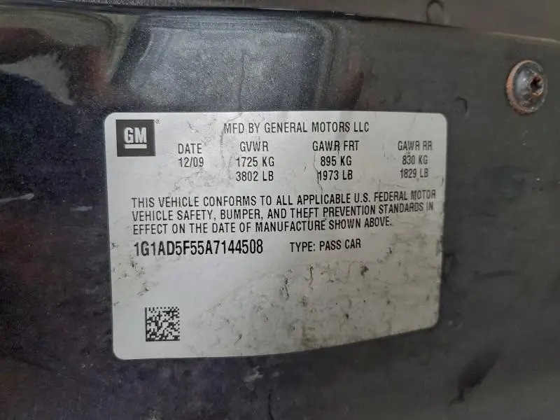 2010 CHEVROLET COBALT 1LT  