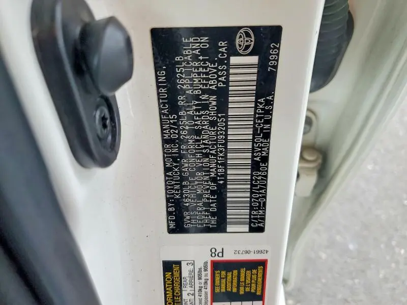 2015 TOYOTA CAMRY XSE  