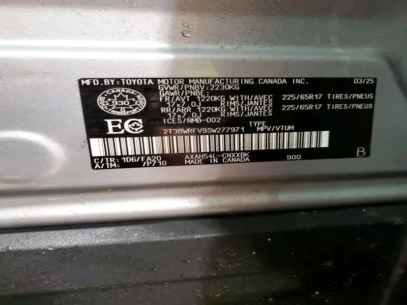 2025 TOYOTA RAV4 LE  