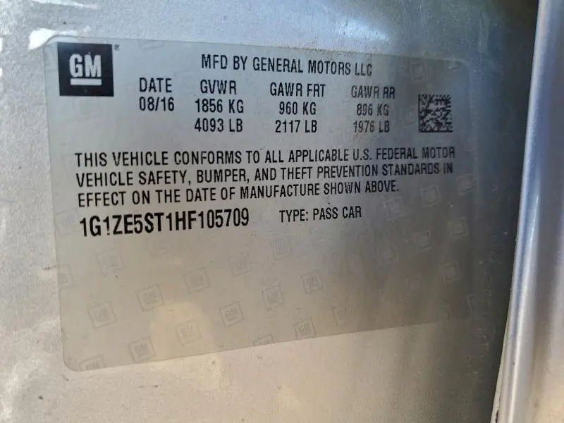 2017 CHEVROLET MALIBU LT  