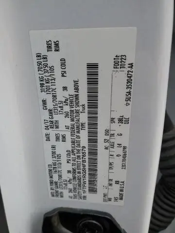 2017 FORD F150 RAPTOR  