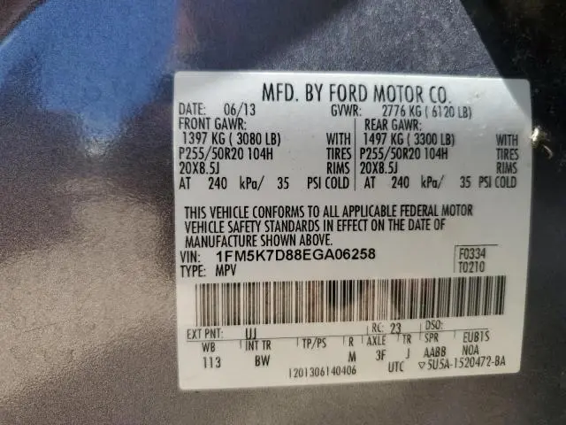 2014 FORD EXPLORER XLT  