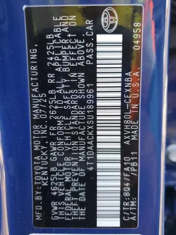 2025 TOYOTA CAMRY XSE  