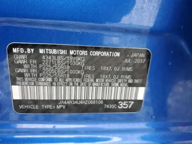 2017 MITSUBISHI OUTLANDER SPORT ES  