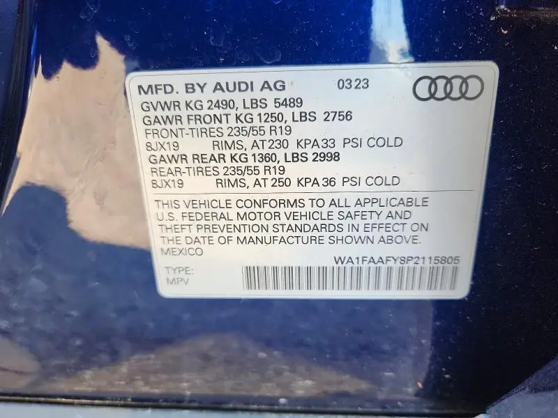 2023 AUDI Q5 PRESTIGE 45  