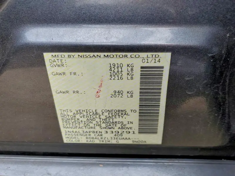 2014 NISSAN ALTIMA 2.5  