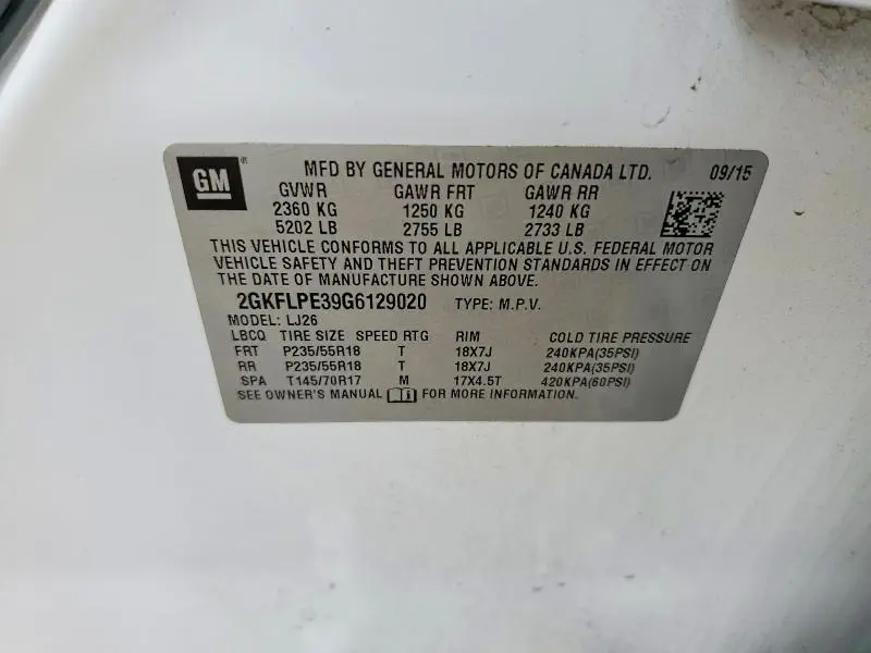 2016 GMC TERRAIN SLT  