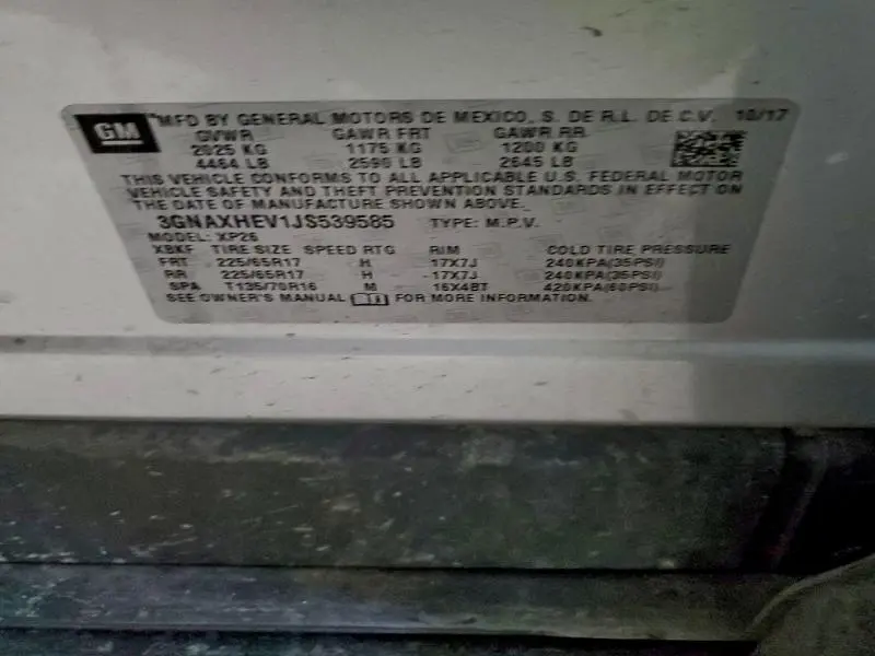 2018 CHEVROLET EQUINOX LS  