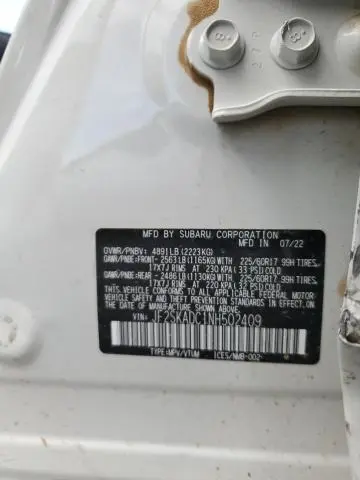 2022 SUBARU FORESTER PREMIUM  