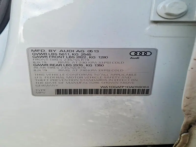2013 AUDI Q5 PREMIUM PLUS  