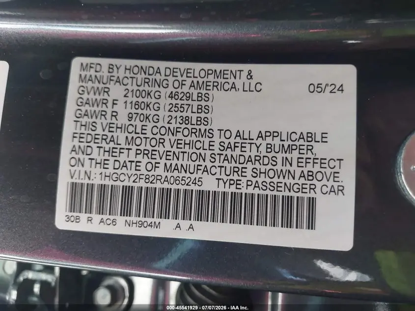 2024 HONDA ACCORD HYBRID TOURING