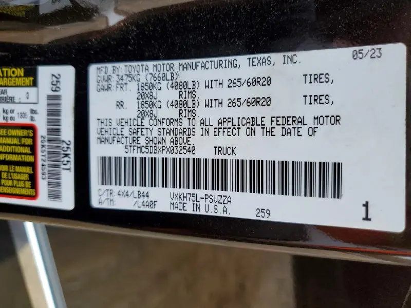 2023 TOYOTA TUNDRA CREWMAX PLATINUM  