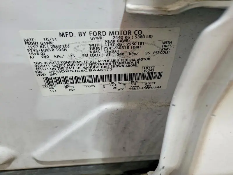 2012 FORD EDGE SEL  