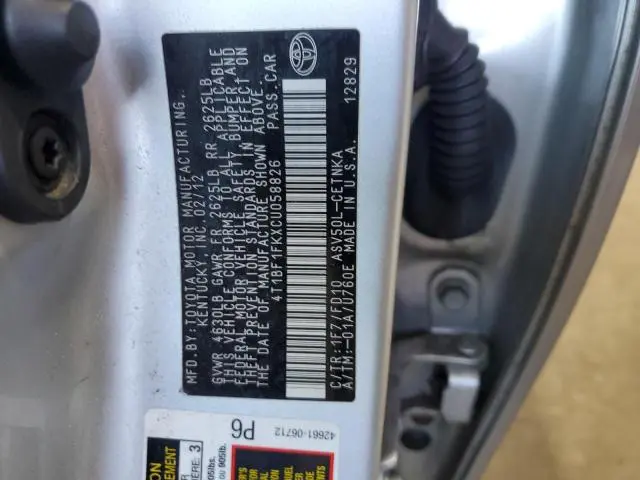 2012 TOYOTA CAMRY BASE  