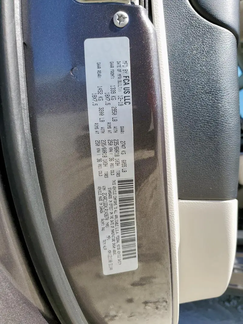 2020 CHRYSLER PACIFICA LIMITED  