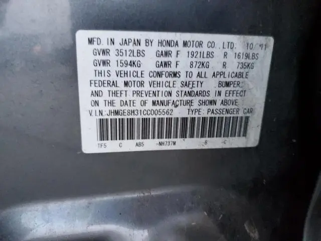2012 HONDA FIT   