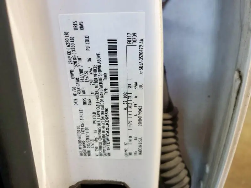 2020 FORD F150 SUPERCREW  