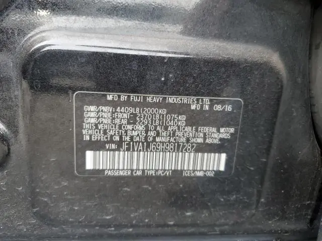 2017 SUBARU WRX LIMITED  