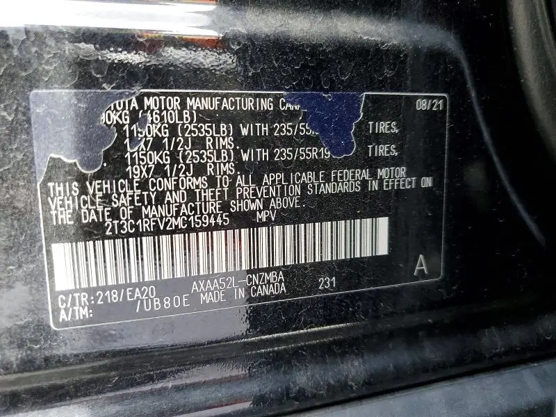 2021 TOYOTA RAV4 XLE PREMIUM  