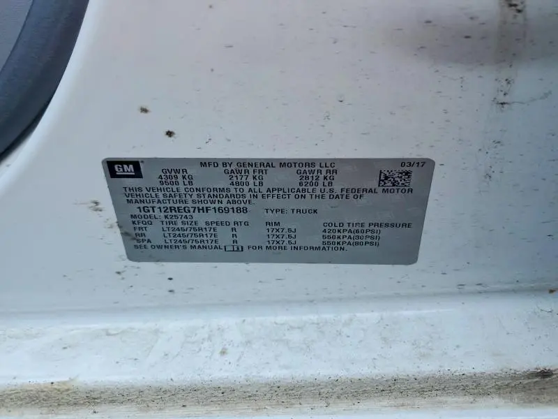 2017 GMC SIERRA K2500 HEAVY DUTY  