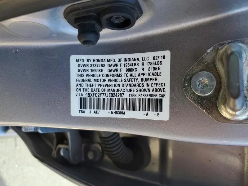 2018 HONDA CIVIC EX  