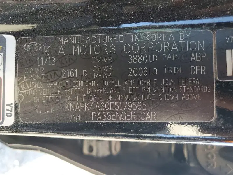 2014 KIA FORTE LX  