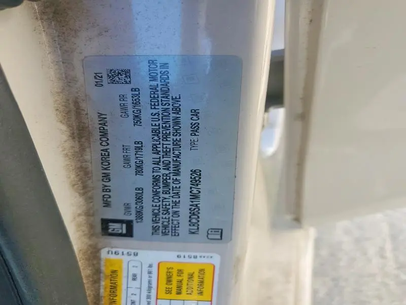 2021 CHEVROLET SPARK 1LT  