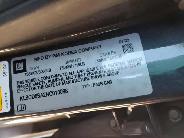 2022 CHEVROLET SPARK 1LT