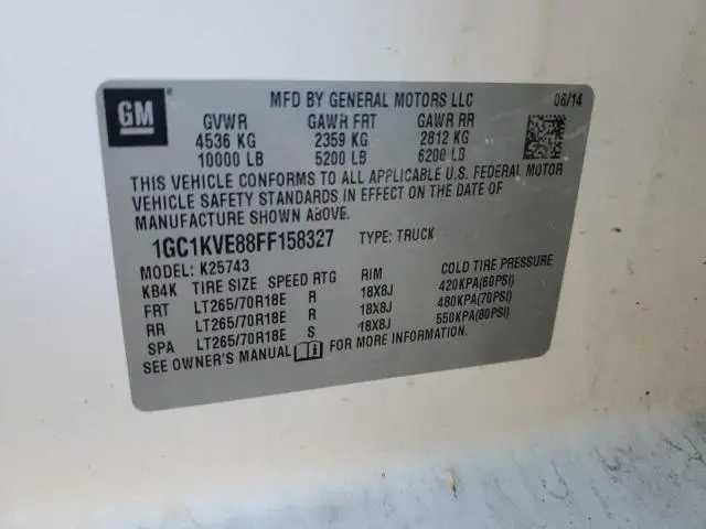 2015 CHEVROLET SILVERADO K2500 HEAVY DUTY LT  