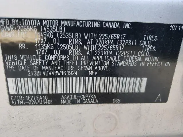 2011 TOYOTA RAV4   
