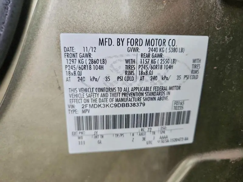 2013 FORD EDGE LIMITED  