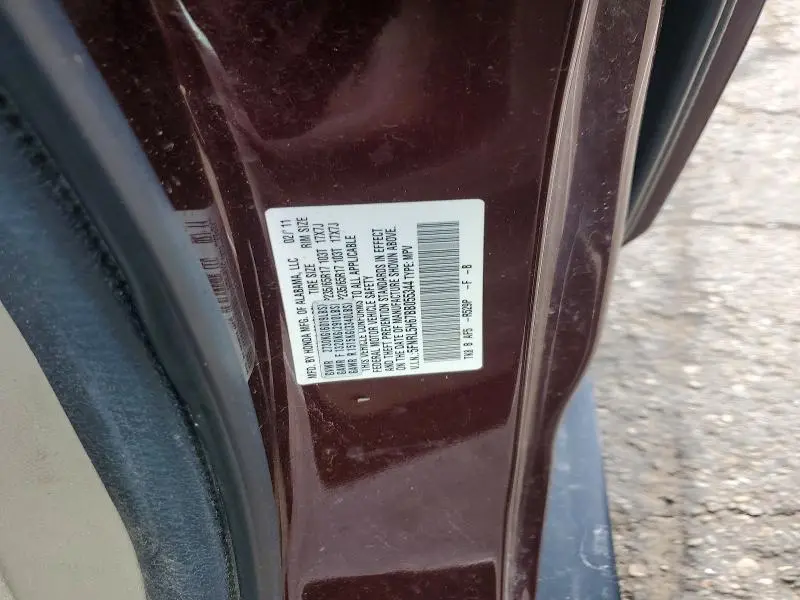2011 HONDA ODYSSEY EXL  