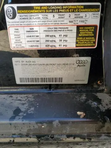 2011 AUDI A3 PREMIUM PLUS  