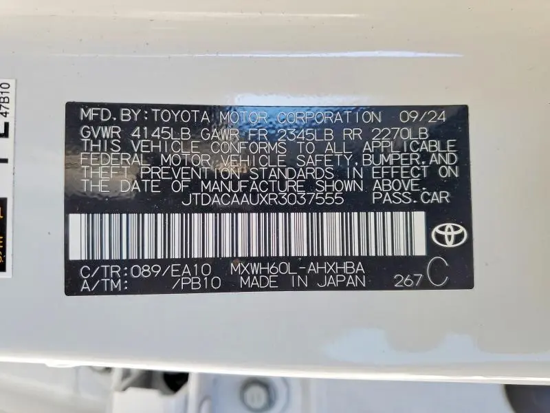 2024 TOYOTA PRIUS LE  