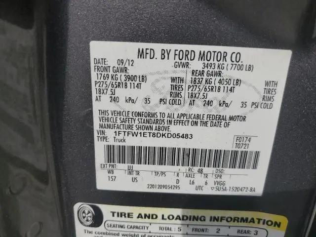 2013 FORD F150 SUPERCREW  