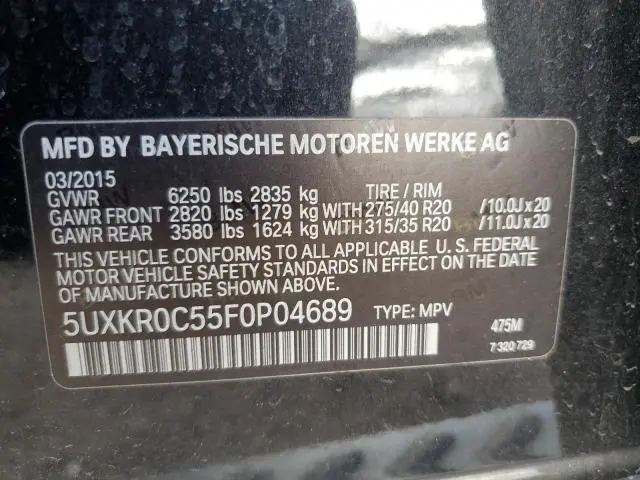 2015 BMW X5 XDRIVE35I  