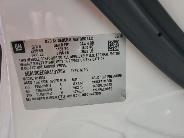 2010 BUICK ENCLAVE CXL  