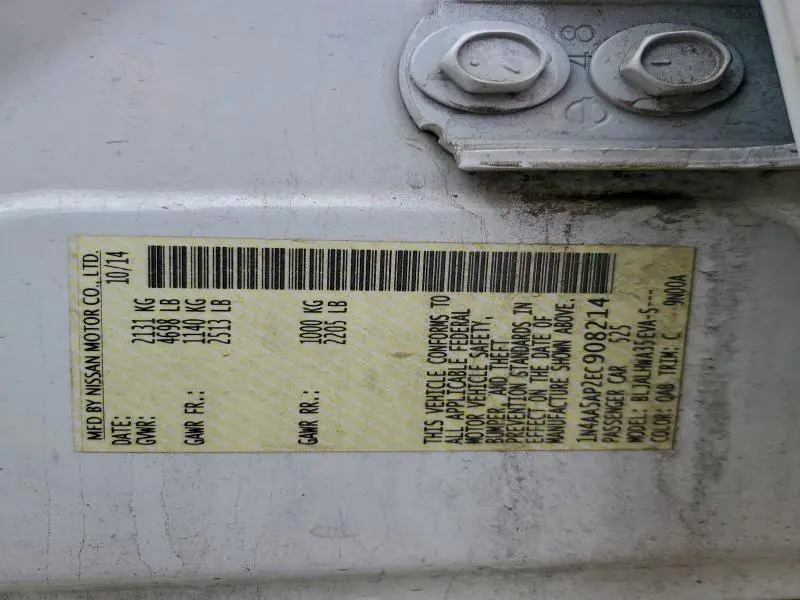 2014 NISSAN MAXIMA S  